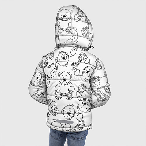 Зимняя куртка для мальчика Мишки из СССР / 3D-Светло-серый – фото 4