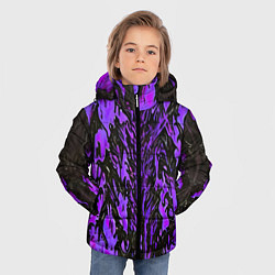 Куртка зимняя для мальчика Демонический доспех фиолетовый, цвет: 3D-черный — фото 2