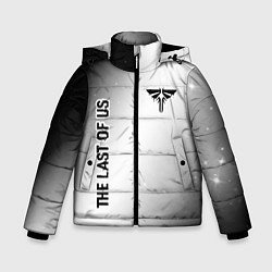 Куртка зимняя для мальчика The Last Of Us glitch на светлом фоне вертикально, цвет: 3D-черный