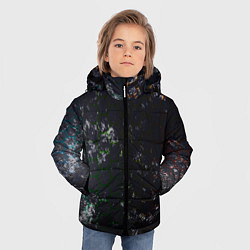 Куртка зимняя для мальчика Черные узоры, цвет: 3D-черный — фото 2