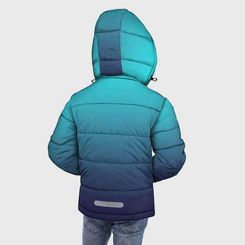 Зимняя куртка для мальчика Подводный градиент / 3D-Черный – фото 4