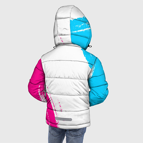 Зимняя куртка для мальчика Need for Speed neon gradient style вертикально / 3D-Черный – фото 4