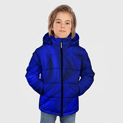 Куртка зимняя для мальчика Текстура синей шерсти, цвет: 3D-красный — фото 2