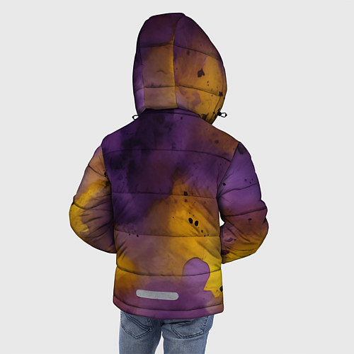 Зимняя куртка для мальчика Акварелика / 3D-Светло-серый – фото 4