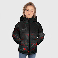 Куртка зимняя для мальчика Иллюстрация с дымом, цвет: 3D-светло-серый — фото 2