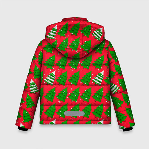 Зимняя куртка для мальчика Рождественские ёлки / 3D-Светло-серый – фото 2
