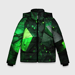 Зимняя куртка для мальчика Гармония зелени в абстракции
