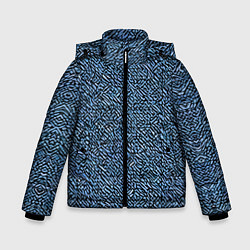 Куртка зимняя для мальчика Чёрные и синие мазки, цвет: 3D-черный