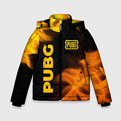 Зимняя куртка для мальчика PUBG - gold fire gradient