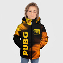 Куртка зимняя для мальчика PUBG - gold fire gradient, цвет: 3D-черный — фото 2