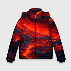 Куртка зимняя для мальчика Текущая магма, цвет: 3D-светло-серый