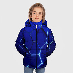 Куртка зимняя для мальчика Плиты неоновые, цвет: 3D-черный — фото 2