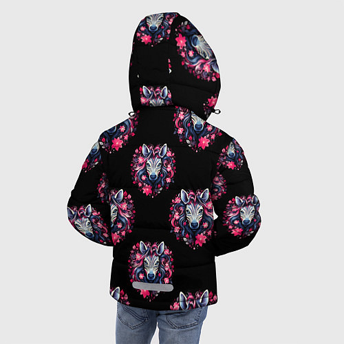 Зимняя куртка для мальчика Портрет зебры / 3D-Черный – фото 4
