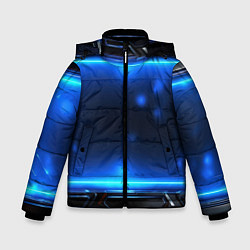 Зимняя куртка для мальчика Синий неоновый экран