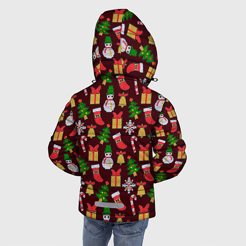 Зимняя куртка для мальчика Christmas sparkles / 3D-Черный – фото 4