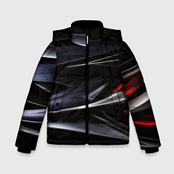 Зимняя куртка для мальчика Black red abstract