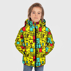 Куртка зимняя для мальчика Роботы монстры, цвет: 3D-черный — фото 2