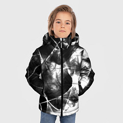 Куртка зимняя для мальчика Черный дым и паттерны, цвет: 3D-черный — фото 2