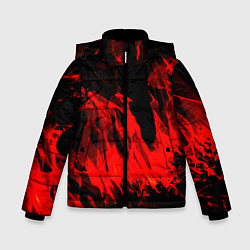 Куртка зимняя для мальчика Красное пламя, цвет: 3D-черный