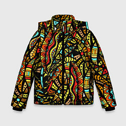 Зимняя куртка для мальчика Африканская живопись