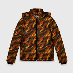 Зимняя куртка для мальчика Brown print from the neural network