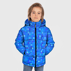 Куртка зимняя для мальчика Голубая мозаика, цвет: 3D-черный — фото 2