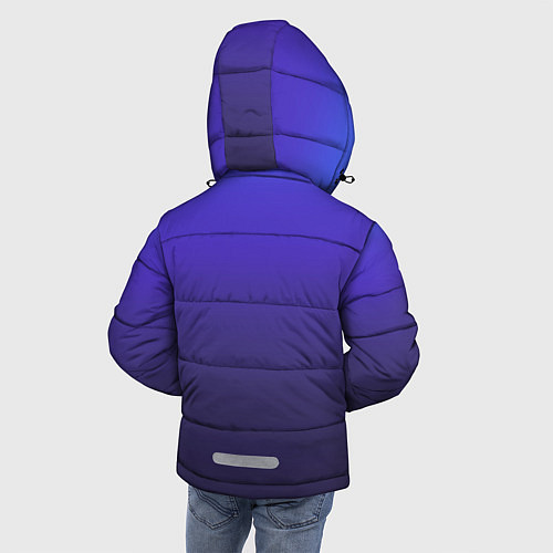Зимняя куртка для мальчика Градиент фиолетово голубой / 3D-Светло-серый – фото 4