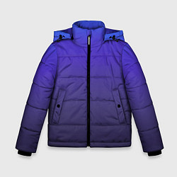 Куртка зимняя для мальчика Градиент фиолетово голубой, цвет: 3D-красный