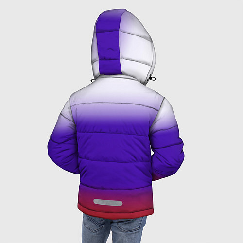 Зимняя куртка для мальчика Градиент российского флаг / 3D-Черный – фото 4
