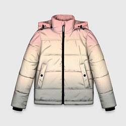 Куртка зимняя для мальчика Персиковый и серый градиент, цвет: 3D-светло-серый