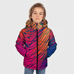 Куртка зимняя для мальчика Буйство красок акварелика, цвет: 3D-черный — фото 2