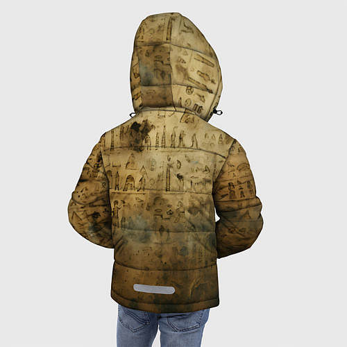 Зимняя куртка для мальчика Древний папирус / 3D-Красный – фото 4