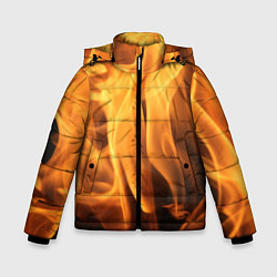 Куртка зимняя для мальчика Языки пламень, цвет: 3D-светло-серый