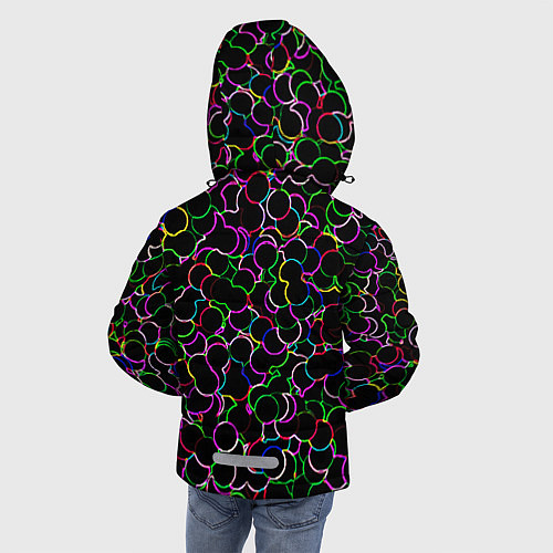 Зимняя куртка для мальчика Неоновые шарики / 3D-Черный – фото 4