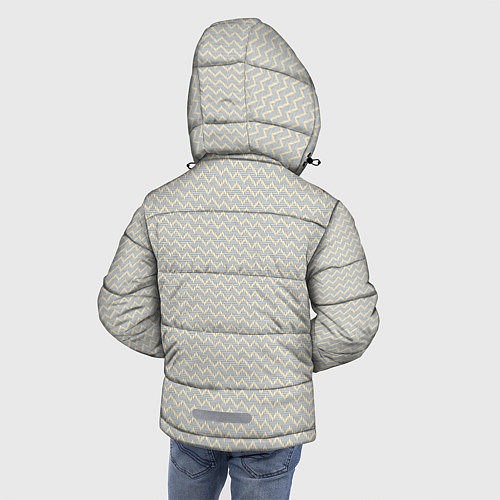 Зимняя куртка для мальчика Текстура переплетения твил / 3D-Черный – фото 4