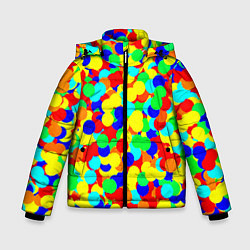 Куртка зимняя для мальчика Шарики, цвет: 3D-светло-серый