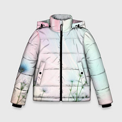 Куртка зимняя для мальчика Цветочный восход, цвет: 3D-светло-серый