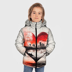 Куртка зимняя для мальчика Сердце города, цвет: 3D-светло-серый — фото 2