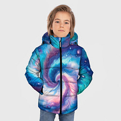Куртка зимняя для мальчика Галактический тай-дай, цвет: 3D-черный — фото 2