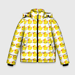 Зимняя куртка для мальчика Семейка желтых резиновых уточек