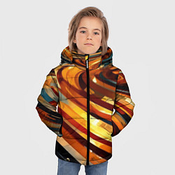 Куртка зимняя для мальчика Абстрактная дорога, цвет: 3D-красный — фото 2
