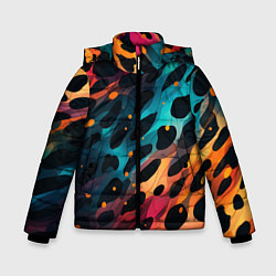 Зимняя куртка для мальчика Разноцветный леопардовый паттерн