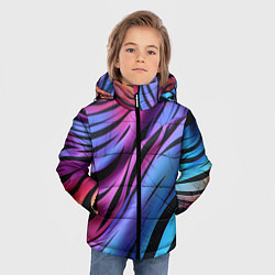 Куртка зимняя для мальчика Линия неонового цвета, цвет: 3D-черный — фото 2