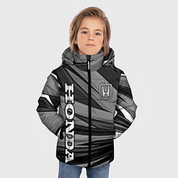 Куртка зимняя для мальчика Honda - монохромный спортивный, цвет: 3D-черный — фото 2