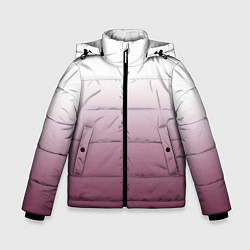 Куртка зимняя для мальчика Туманный градиент бело-бордовый, цвет: 3D-светло-серый