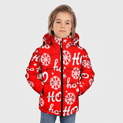 Куртка зимняя для мальчика Падающие снежинки, цвет: 3D-черный — фото 2