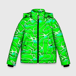 Куртка зимняя для мальчика Светло-зеленый камуфляж, цвет: 3D-черный
