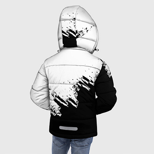 Зимняя куртка для мальчика Juventus black sport texture / 3D-Светло-серый – фото 4