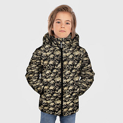 Куртка зимняя для мальчика Грязные черепа, цвет: 3D-черный — фото 2