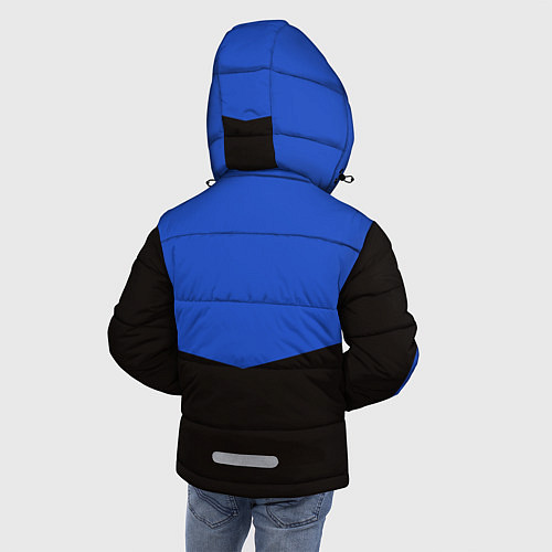 Зимняя куртка для мальчика Олимпийка 90х - полоски / 3D-Черный – фото 4